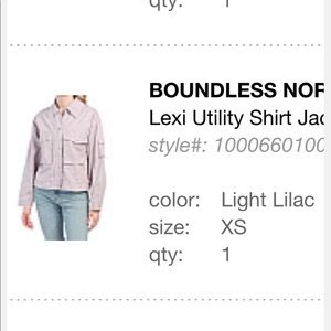 Lilac NWT Boundless North Utility Jacket